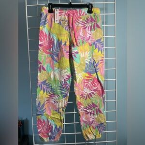 Sundry Pastel Tropical Joggers Size 3 (L) Cozy Loungewear